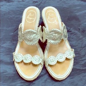 Jack Rogers slip on wedge sandals